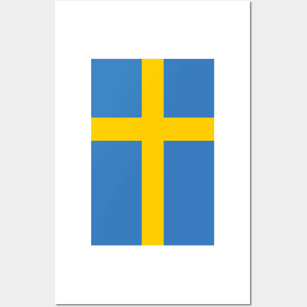 Sweden flag Wall Art by designseventy